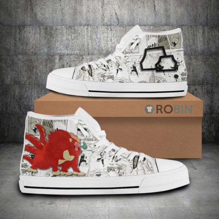 Son Goku Tailed Beast Naruto Anime Mixed Manga Canvas High Top Shoes