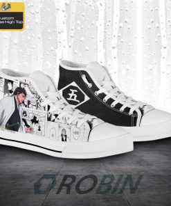 Sosuke Aizen Bleach Anime Mixed Manga Canvas High Top Shoes