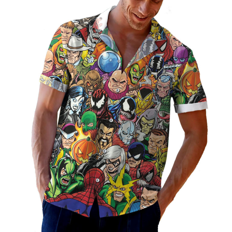 Spider Man Rogues Aloha Shirt