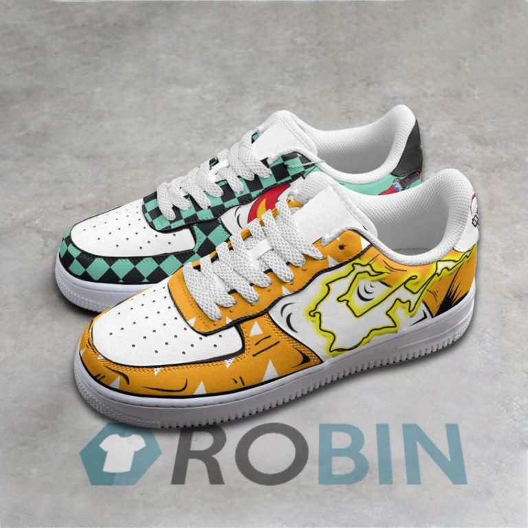 Tanjiro and Zenitsu Air Force 1 Sneakers Custom Demon Slayer Anime Shoes
