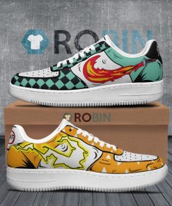 Tanjiro and Zenitsu Air Force 1 Sneakers Custom Demon Slayer Anime Shoes