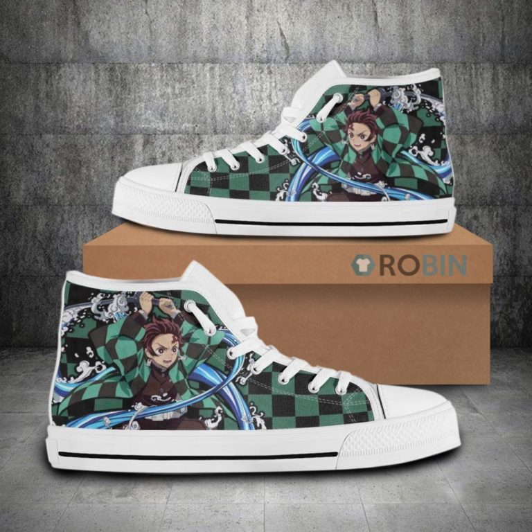 Tanjiro Demon Slayer Anime Pattern Canvas High Top Shoes