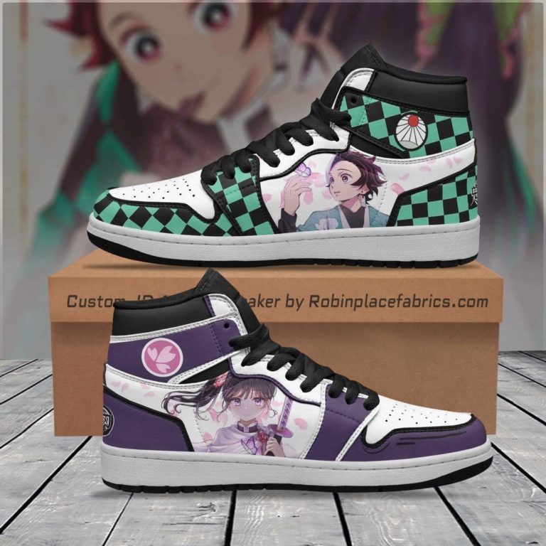 Tanjiro X Kanao JD 1 Sneakers Custom Demon Slayer Anime Shoes