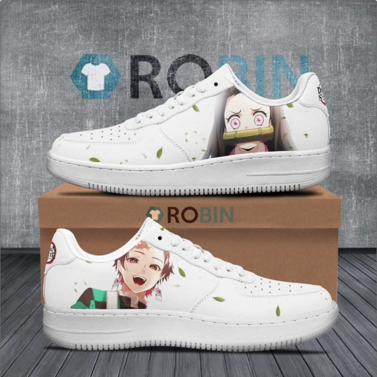 Tanjiro x Nezuko Air Force 1 Sneakers Custom Demon Slayer Anime Shoes