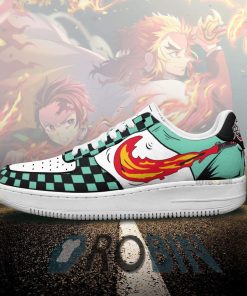 Tanjiro x Rengoku Air Force 1 Sneakers Custom Demon Slayer Anime Shoes Tanjiro x Rengoku Air Force 1 Sneakers Custom Demon Slayer Anime Shoes