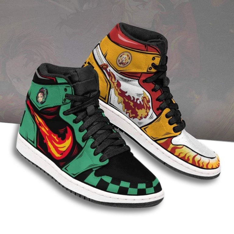 Tanjiro X Senjuro JD 1 Sneakers Custom Breathing Demon Slayer Anime Shoes