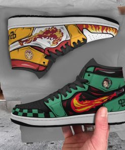 Tanjiro X Senjuro JD 1 Sneakers Custom Breathing Demon Slayer Anime Shoes Tanjiro X Senjuro JD 1 Sneakers Custom Breathing Demon Slayer Anime Shoes