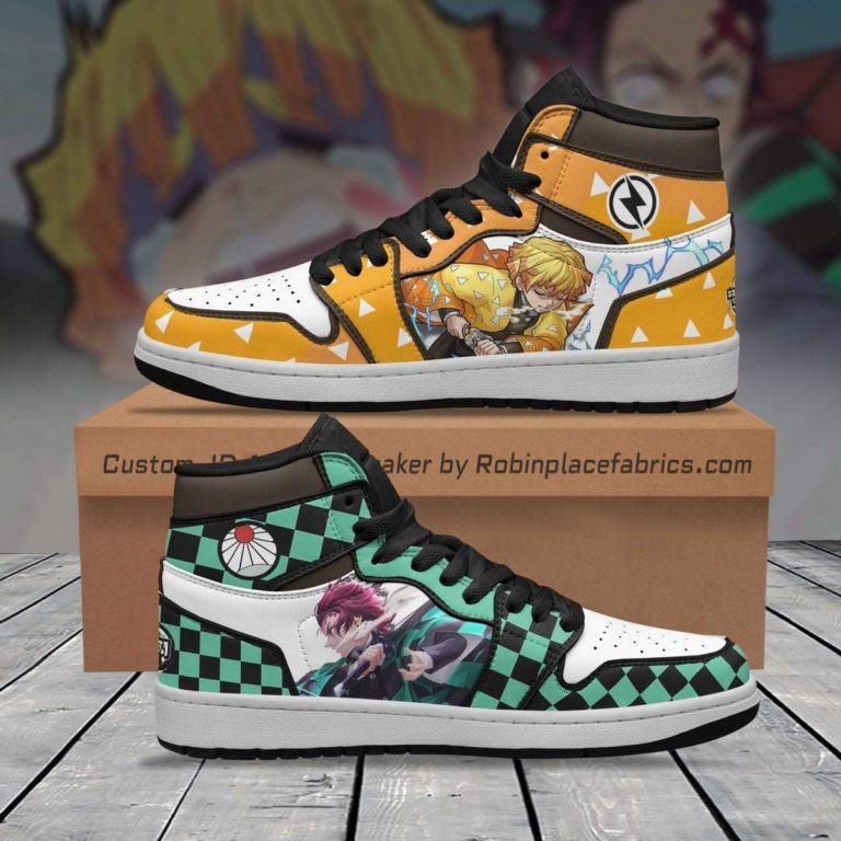 Tanjiro X Zenitsu JD Sneakers Custom Demon Slayer Anime Shoes