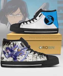 Tenya Iida My Hero Academia Anime Mixed Manga Style Canvas High Top Shoes