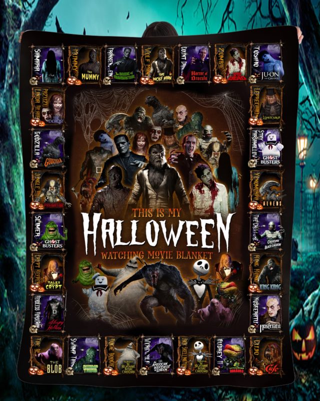 This Is My Halloween Watching Movie Quilt Blanket