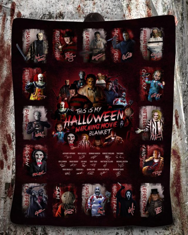 This Is My Halloween Watching Movie Quilt-Blanket