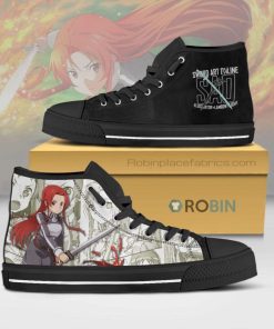 Tiese Shtolienen Sword Art Online Anime Mixed Manga Style Canvas High Top Shoes