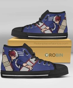 Todoroki My Hero Acadamia Anime Canvas High Top Shoes