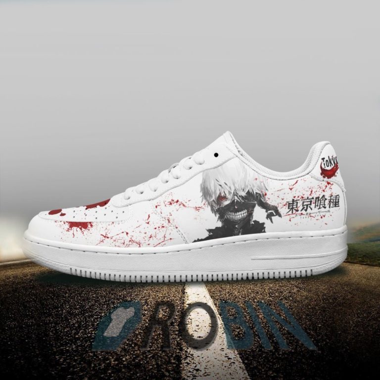Tokyo Ghoul Air Forces Ken Kaneki Shoes Custom Anime Sneakers