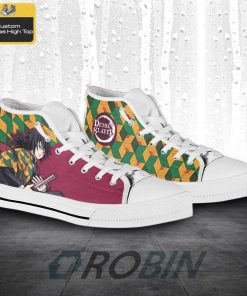 Tomioka Demon Slayer Anime Pattern Canvas High Top Shoes