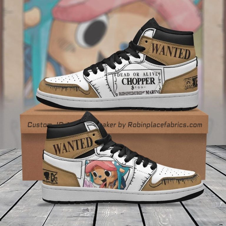 Tony Tony Chopper Wanted Custom Jordan 1 High Sneakers