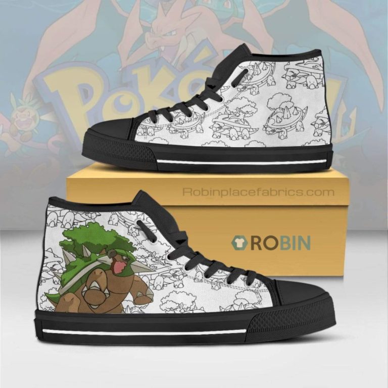 Torterra Pokemon Anime Canvas High Top Shoes