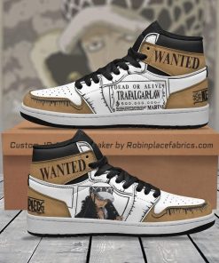 Trafalgar D Water Law Wanted JD Sneakers Custom One Piece Anime Shoes