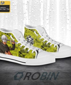 Trafalgar D. Water Law One Piece Anime Canvas High Top Shoes