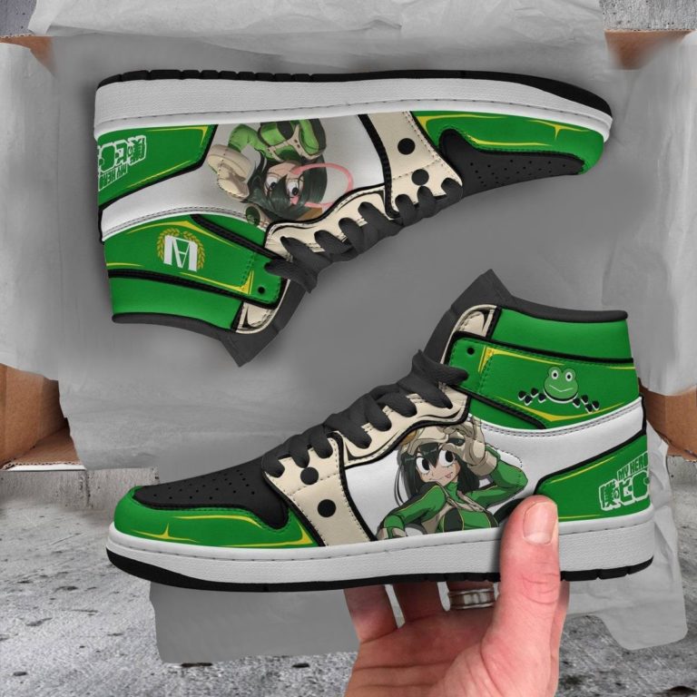 Tsuyu Asui JD 1 Sneakers Custom My Hero Academia Anime Shoes