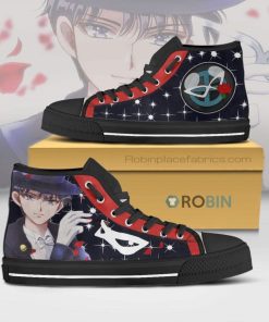 Tuxedo Mask Sailor Moon Anime High Top Canvas Shoes