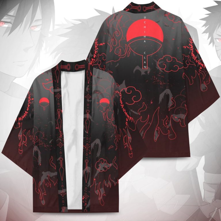 Uchiha Emblem All Over Print Kimono Cardigan
