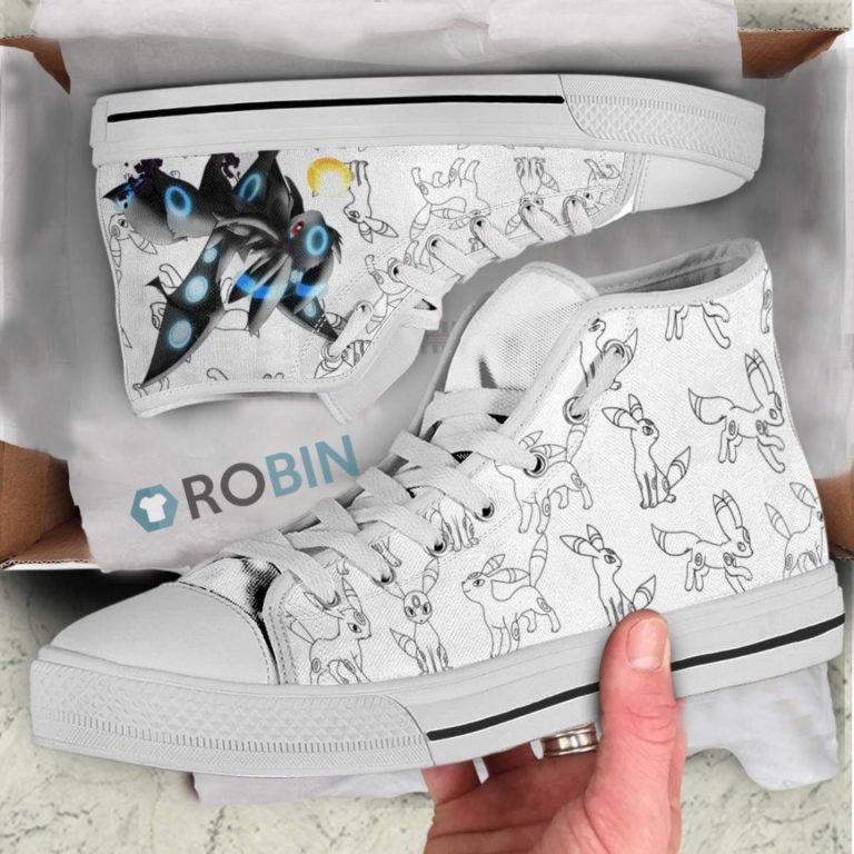 Umbreon Pokemon Anime Canvas High Top Shoes