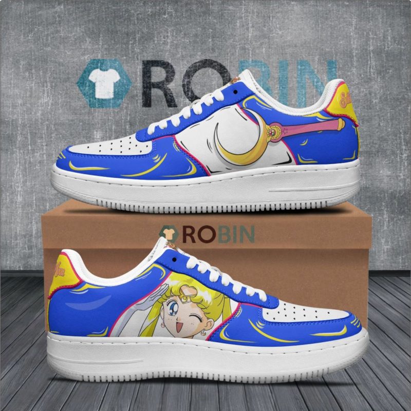 Usagi Tsukino Air Force 1 Sneakers Custom Sailor Moon Anime Shoes - RobinPlaceFabrics