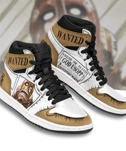 Usopp Wanted JD Sneakers Custom One Piece Anime Shoes Usopp Wanted JD Sneakers Custom One Piece Anime Shoes