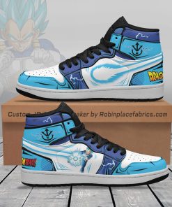 Vegeta Blue Final Flash Custom Anime JD 1  High Sneakers