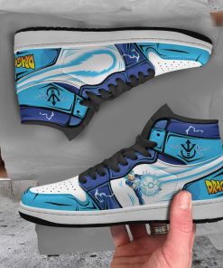 Vegeta Blue Final Flash Custom Anime JD 1  High Sneakers Vegeta Blue Final Flash Custom Anime JD 1  High Sneakers