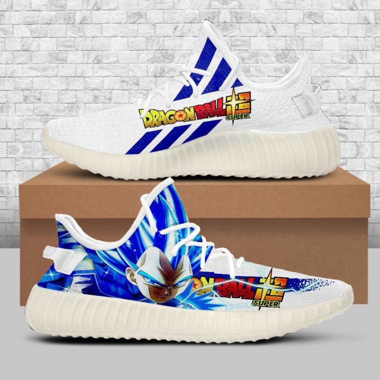 Vegeta Blue Shoes Dragon Ball Super Custom Yeezy Sneakers