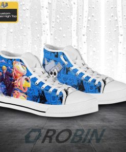 Vinsmoke Sanji One Piece Anime High Top Canvas Shoes