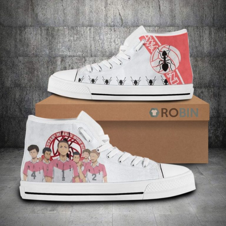 Wakutani Minami Team Members Haikyu!! Anime Canvas High Top Shoes