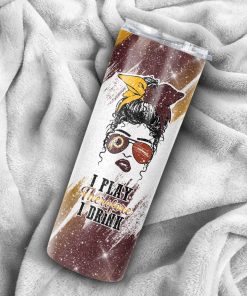 Girl With Washington Redskins Custom Name Stainless Steel Skinny Tumbler Girl With Washington Redskins Custom Name Stainless Steel Skinny Tumbler