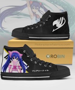 Wendy Marvell Fairy Tail Anime High Top Canvas Shoes