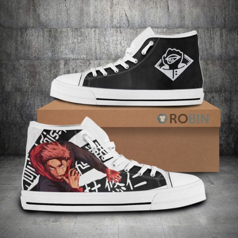 Yuji Itadori Jujutsu Kaisen Anime Canvas High Top Shoes
