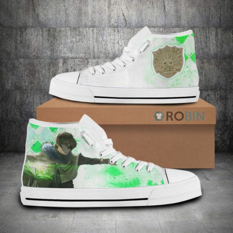 Yuno Black Clover Anime Canvas High Top Shoes