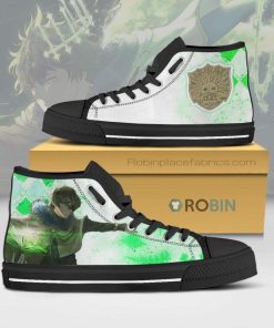Yuno Black Clover Anime Canvas High Top Shoes