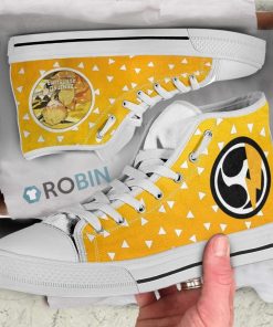 Zenitsu Agatsuma Demon Slayer Anime Canvas High Top Shoes