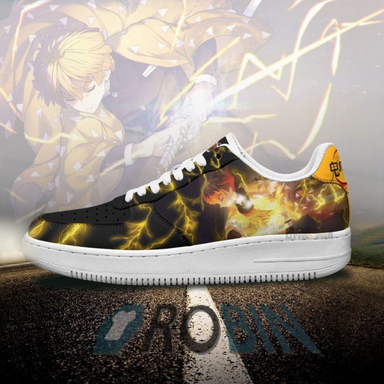 Zenitsu Air Force 1 Sneakers Custom Demon Slayer Anime Shoes