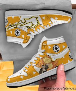 Zenitsu Demon Slayer Anime Air Jordan 1 High Sneaker Boots Zenitsu Demon Slayer Anime Air Jordan 1 High Sneaker Boots