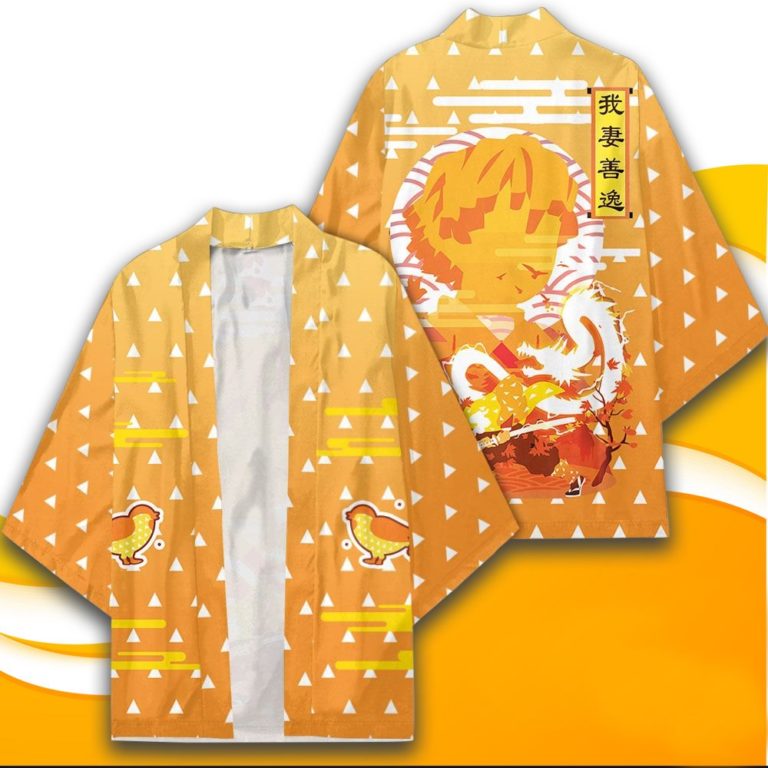 Zenitsu Demon Slayer Otaku All Over Print Kimono