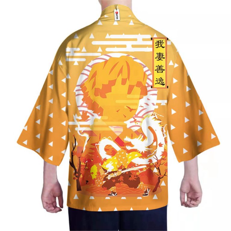 Zenitsu Demon Slayer Otaku All Over Print Kimono - RobinPlaceFabrics