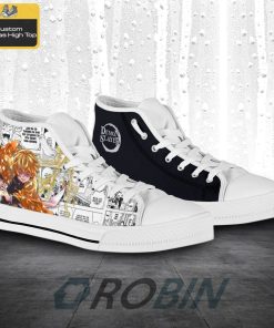 Zenitsu Demon Slayer Anime Mixed Manga High Top Canvas Shoes