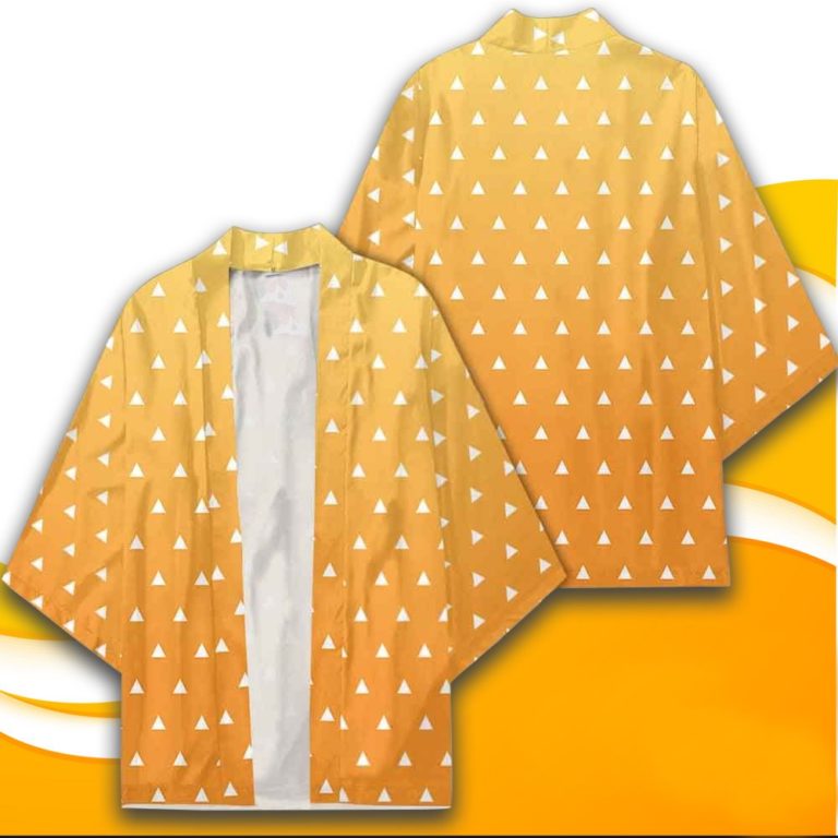 Zenitsu Kimono Uniform Anime Demon Slayer Kimono Cardigan