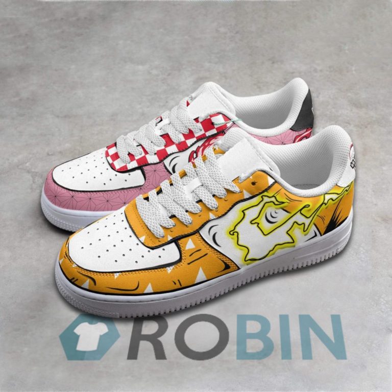 Zenitsu x Nezuko Air Force 1 Sneakers Custom Demon Slayer Anime Shoes