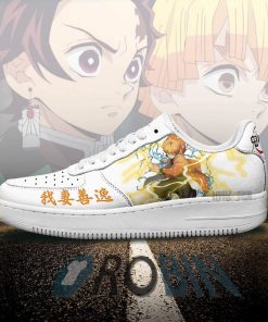 Zenitsu x Tanjiro Air Force 1 Sneakers Custom Demon Slayer Anime Shoes
