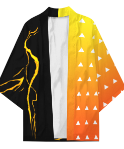 Zenitzu Sword Style AOP Kimono Cardigan