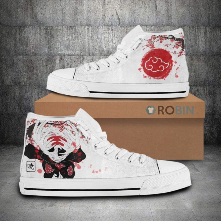 Zetsu Akatsuki Naruto Anime Canvas High Top Shoes